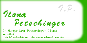 ilona petschinger business card